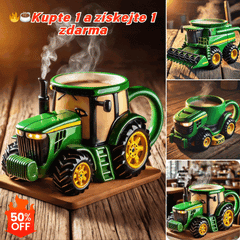 🔥【50% sleva】☕Retro šálek kávy ve tvaru zemědělského traktoru