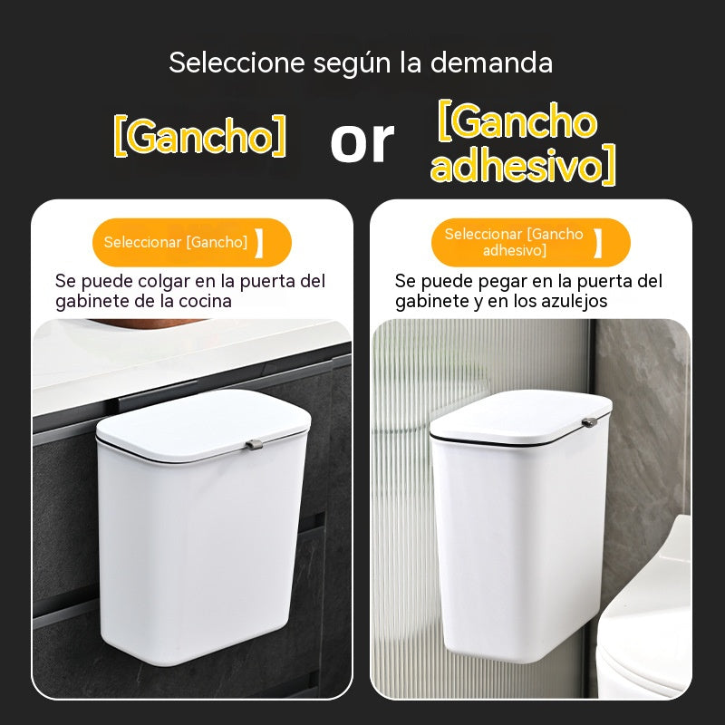 Papeleras de pared, contenedores de basura de pared para oficina y cocina.