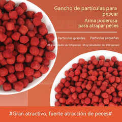 🔥🔥【10 piezas】(5 botellas de granulado grande + 5 botellas de granulado pequeño)Pellets de Cebo de Proteína Animal Fresca