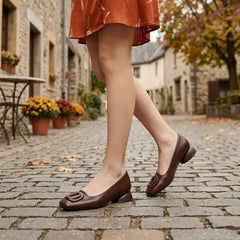 👡Ženski francoski retro ravni čevlji Mary Jane - z okroglo konico in nizkim izrezom - retro stil, udobni in za vsak dan