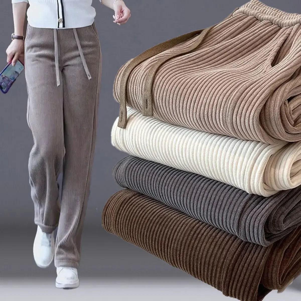 🔥【M-3XL】【40-110KG】👖Nuevos pantalones holgados elásticos para mujer