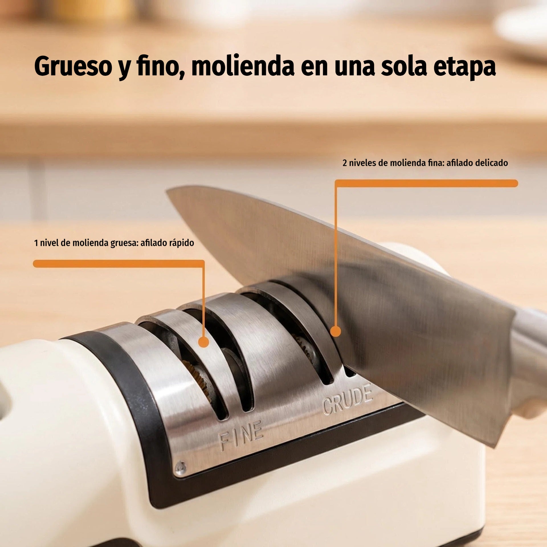 🥕🔪 Afilador de cuchillos eléctrico inalámbrico – perfecto para cuchillos de cocina, incluyendo cuchillas para frutas y verduras 🔋🍎