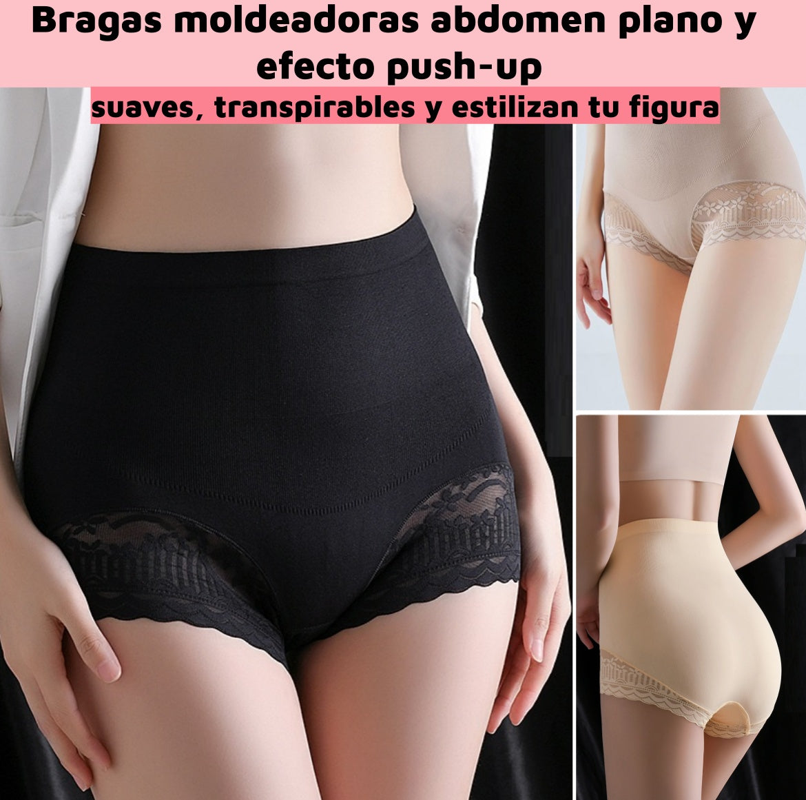 🔥【3 PCS】【35-100 KG】💖 Tvarujúce nohavičky s efektom plochého brucha a push-up efektom – mäkké, priedušné a zvýrazňujú postavu