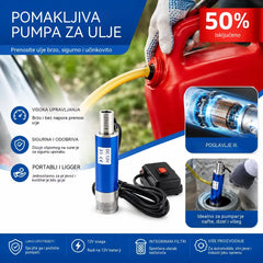 【Električna pumpa za ulje】Nova Denaqi 21V pumpa za ulje s litijevom baterijom, pumpa za ulje i vodu s dvostrukom namjenom, litijeva baterija