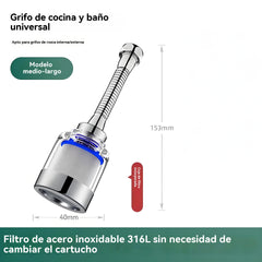 🔥💦Aireador de filtro universal con interfaz de acero inoxidable