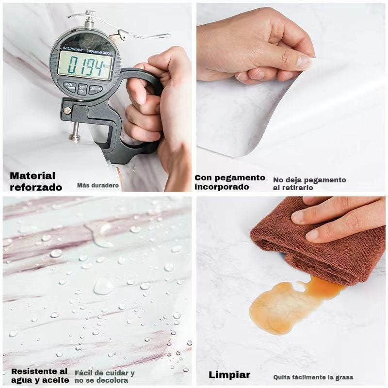 🔥【60cm*10m】🛡️Pegatinas de cocina resistentes al aceite– Antigrasa, Resistente al Calor y Fácil de Limpiar