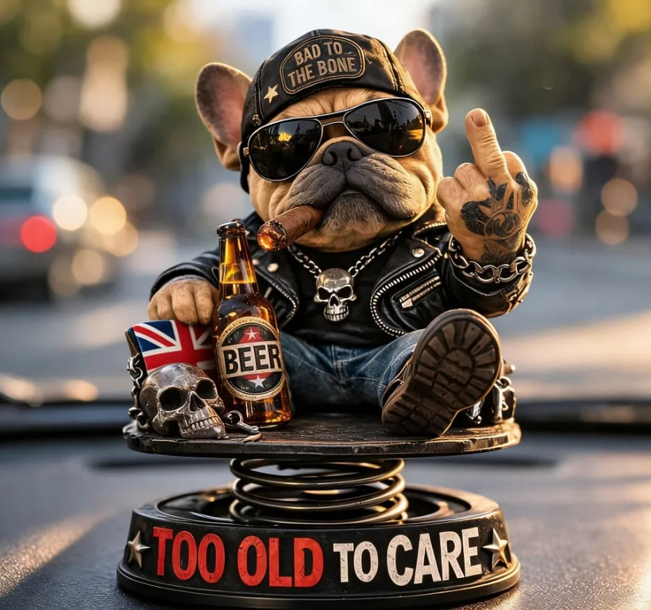 Adorno de bulldog para coche, decoración para coche, regalo