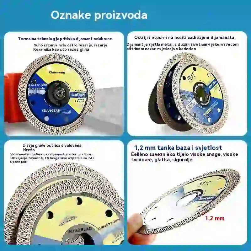 🔥【3 komada】Ploče za rezanje kamenih pločica, vitrificiranih pločica i keramike bez prašine