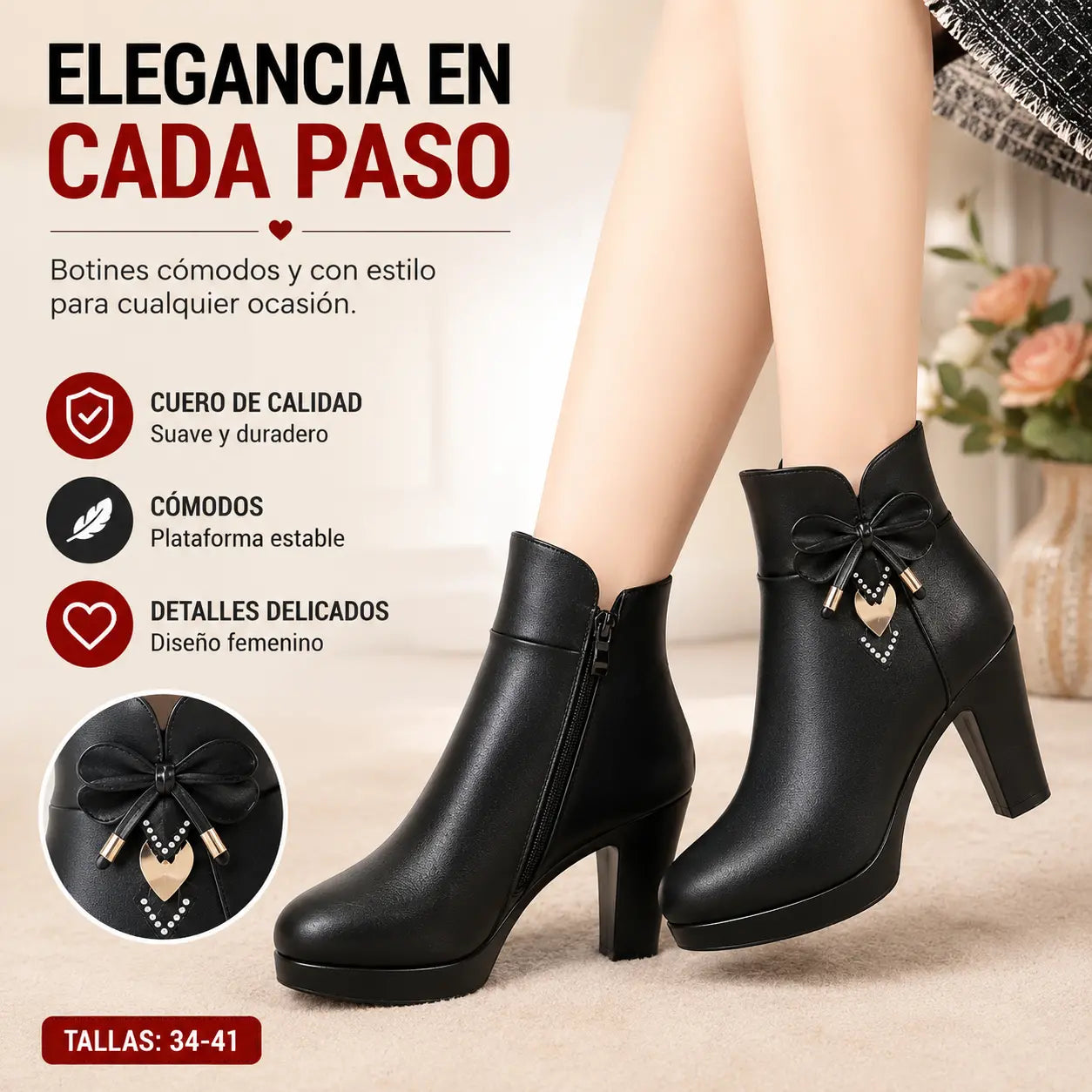 🔥【34-41】👢Botas suaves con cremallera lateral para mujer, otoño e invierno 2026