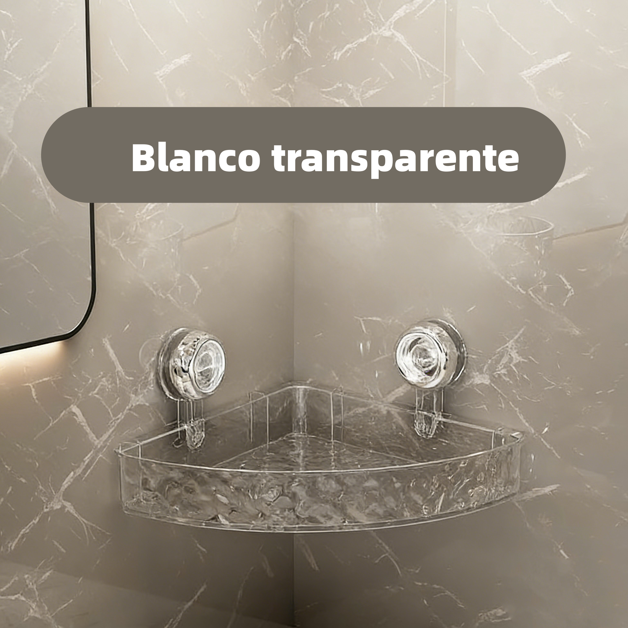 💧Estante Ondas de Agua Sin Perforar Impermeable Para Baño