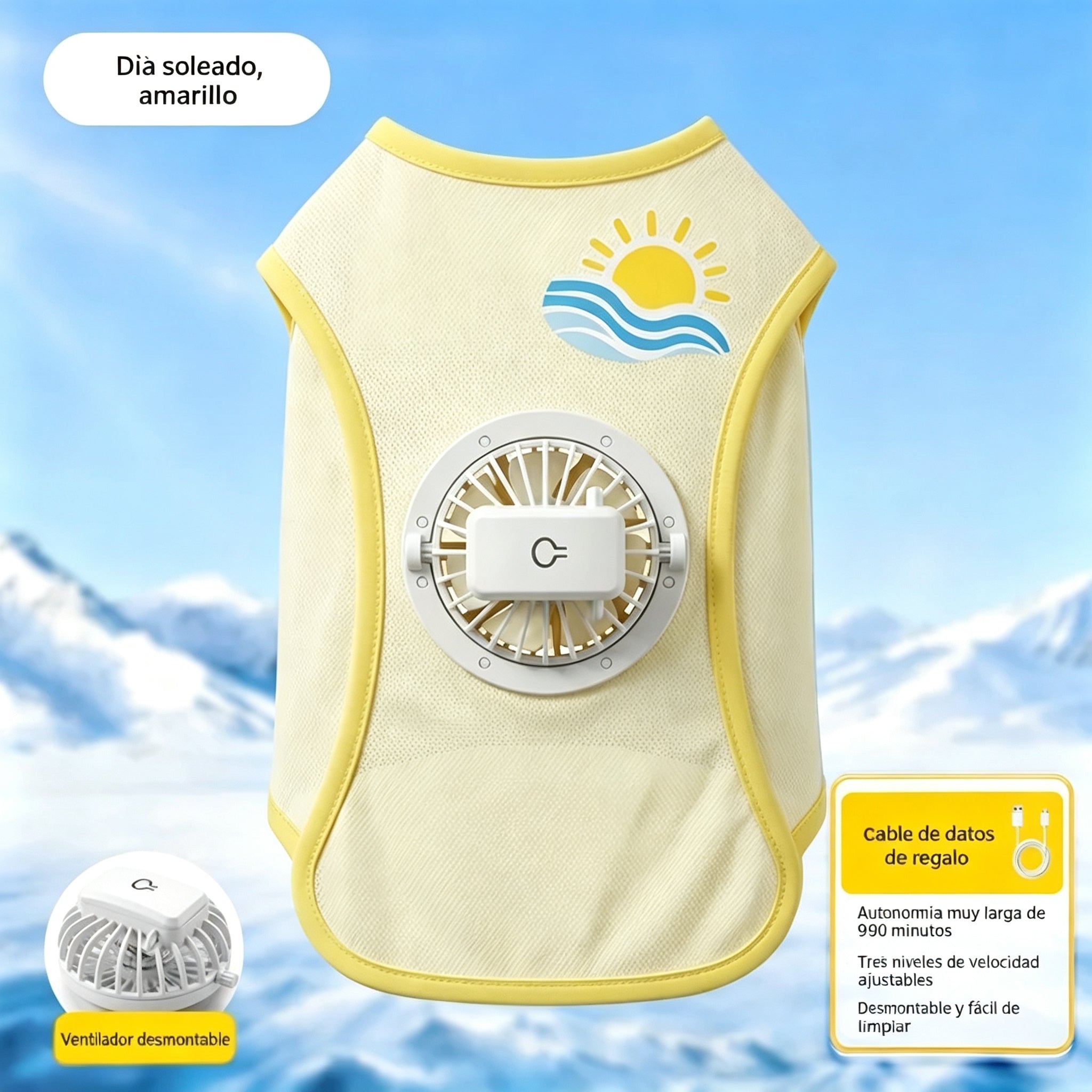 🐶🐱 【XS-3XL】Nueva ropa para perros con ventilador: chaleco ligero y transpirable con protección solar para el verano, ideal para perros pequeños y medianos.