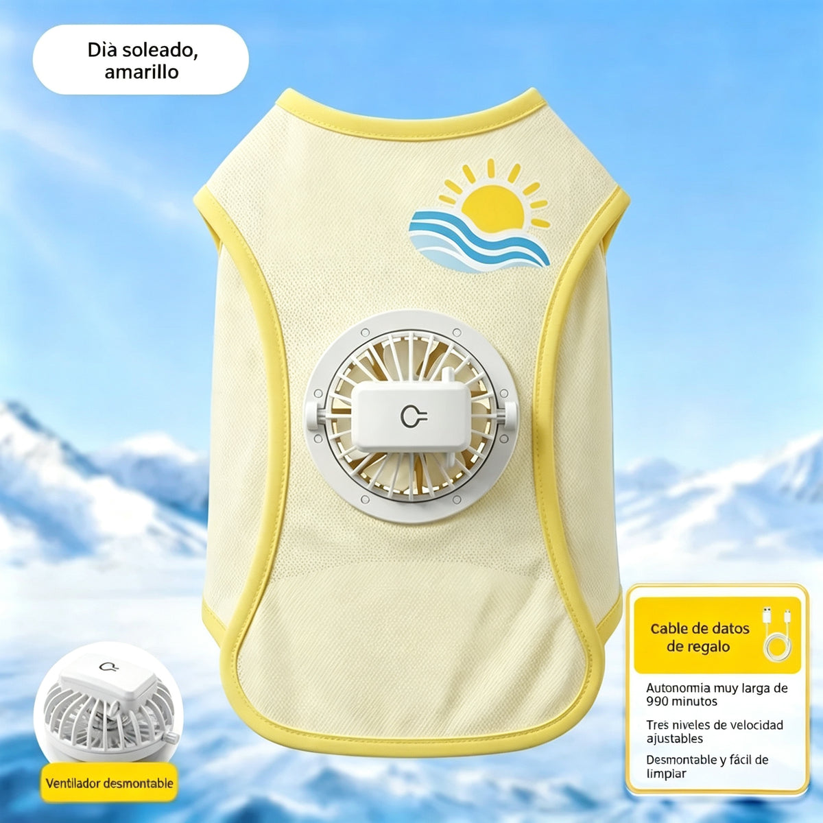🐶🐱 【XS-3XL】Nueva ropa para perros con ventilador: chaleco ligero y transpirable con protección solar para el verano, ideal para perros pequeños y medianos.