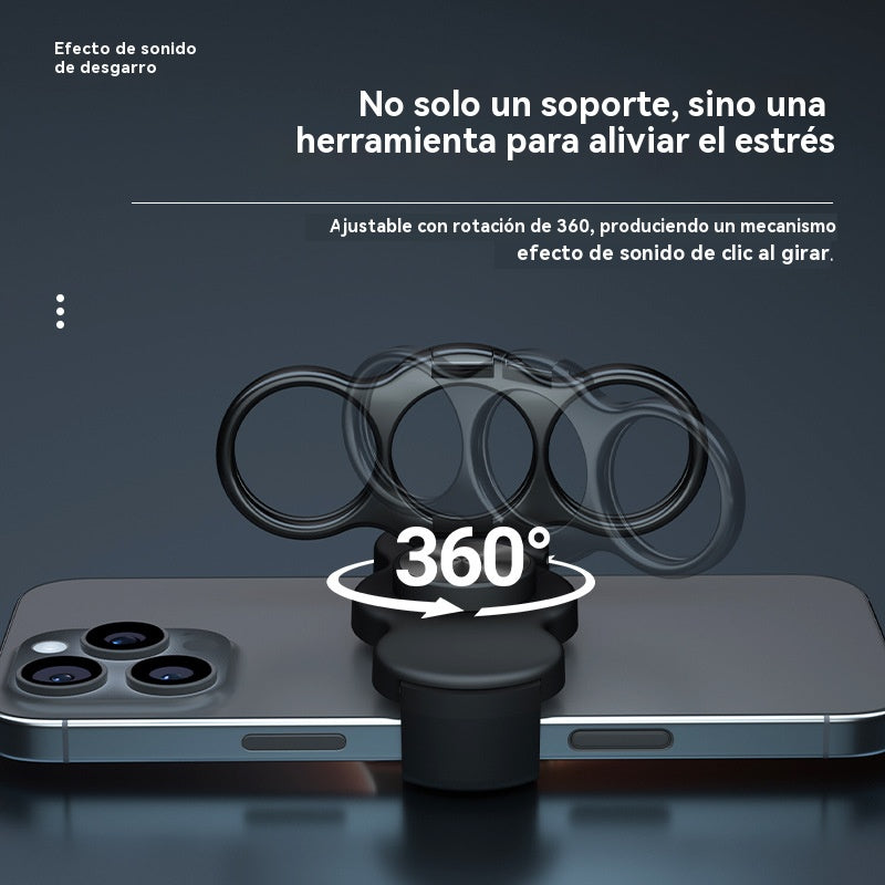 【2 unidades por 25 euros】🔥El anillo de clip trasero de tres dedos gira y pliega el soporte del teléfono
