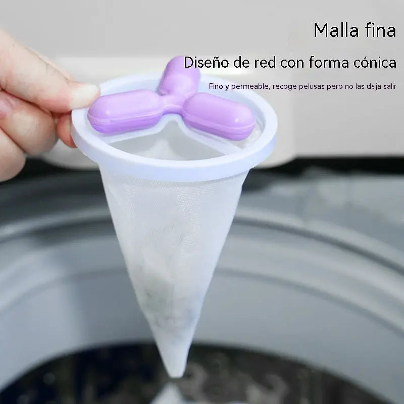 🌀6 piezas✨ Filtro Flotante para Lavadora – Atrapa Pelusas, Cabellos y Pelos de Mascota en Cada Lavado 🧺