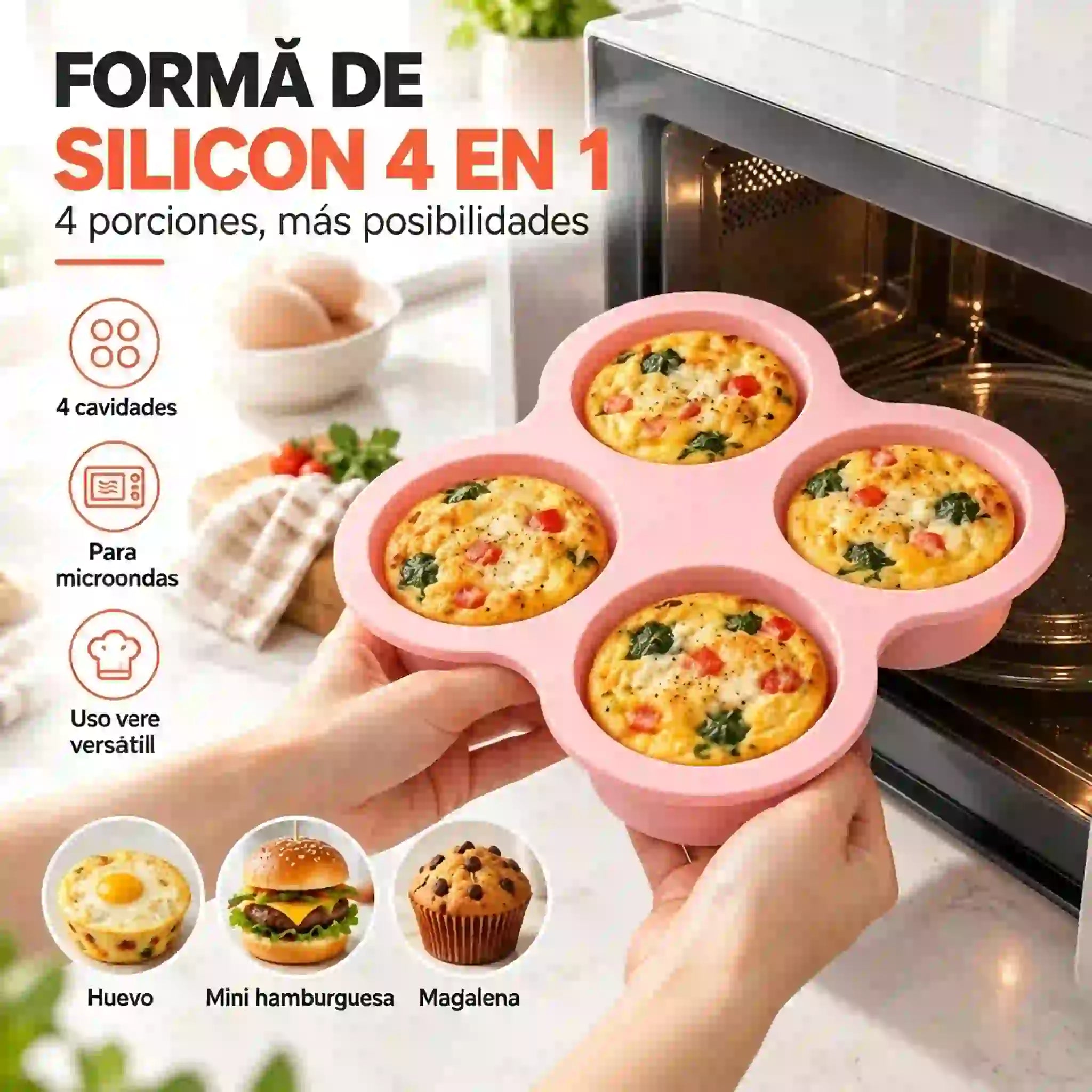 🧁【Compra uno y llévate otro gratis】✨ Moldes de silicona de grado alimenticio para hornear | DIY Chocolate, Flan y Mousse | Antiadherente y Fácil Desmolde 🍮