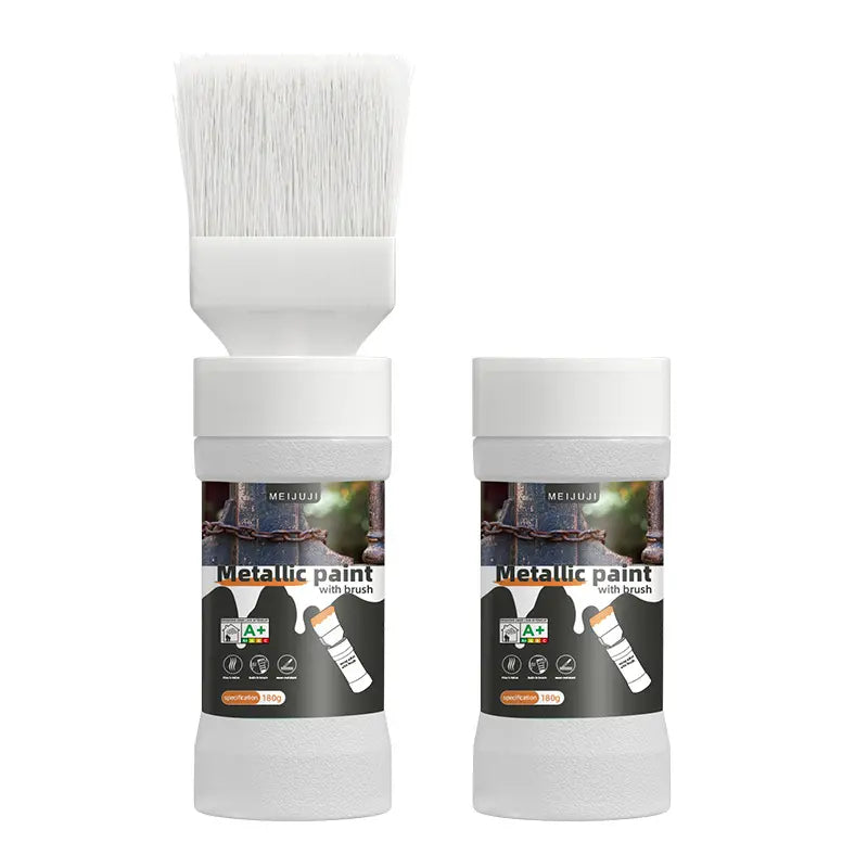 【Compra 1 y llévate 1 gratis】Pintura metálica a base de agua, pintura antioxidante, pintura para renovación de puertas y barandillas de hierro forjado con pincel incorporado.