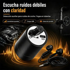 🎧 Detector de fugas de agua y amplificador de sonido para paredes | Dispositivo portátil de escucha para localizar tuberías y ruidos🔍