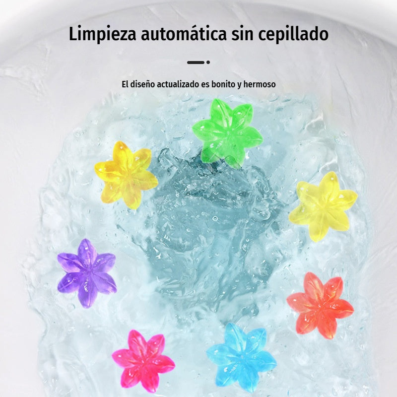 🔥Gel limpiador de inodoros con aroma a flores, desodorizante y desinfectante