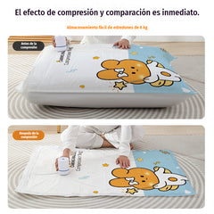 🧳【Juego de 5 piezas】💨 Bolsa de almacenamiento al vacío grande y compresible: no requiere bomba, es a prueba de fugas e ideal para ahorrar espacio en maletas y en casa ✈️