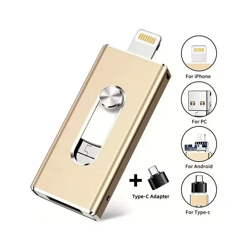 🔥【Oferta por tiempo limitado】💾Memoria USB multifuncional 4 en 1, de gran capacidad.