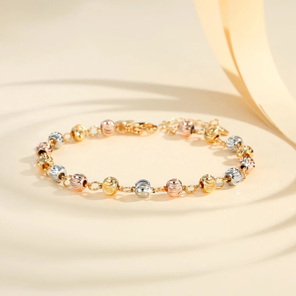 🎁🔥Pulsera ojo de gato de oro rosa de 18K