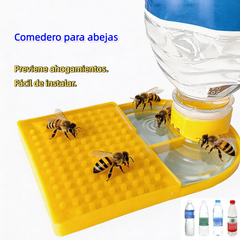 【5 piezas】🐝 Comedero para abejas, dispensador de agua y azúcar antiahogamiento.