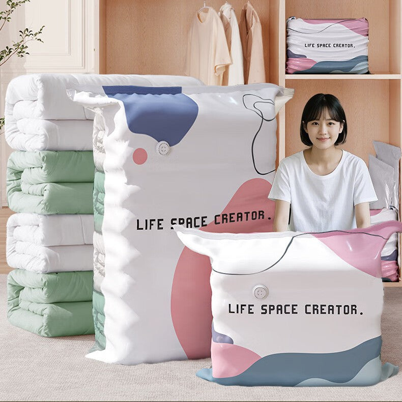 ✨🗃️ Juego de 5 piezas 💨 Bolsas de almacenamiento compresibles grandes: ideales para guardar cosas en casa sin necesidad de una bomba de aire ✈️