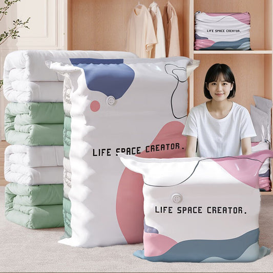 ✨🗃️ Juego de 5 piezas 💨 Bolsas de almacenamiento compresibles grandes: ideales para guardar cosas en casa sin necesidad de una bomba de aire ✈️
