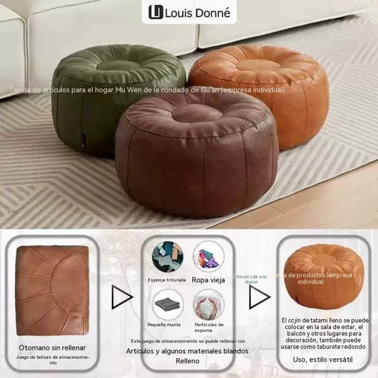 🛋️Taburete de almacenamiento de ropa usado – Material sintético impermeable, ahorra espacio y es fácil de transportar. ¡50% de descuento! ✨