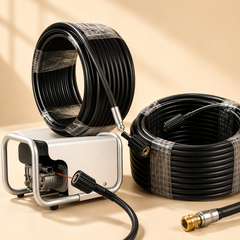 Kit de limpieza de desagües de 5800 PSI: boquilla y manguera de alta presión para desagües/tuberías obstruidas.