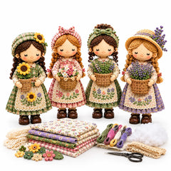 Último día: ¡Disfruta de un 49% de descuento!  Kit de patchwork para armar en miniatura de la serie Mundo en miniatura.