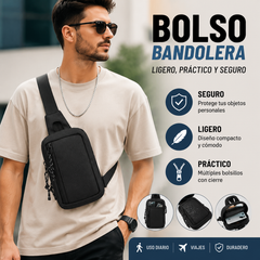 🎒 ¡49% DE DESCUENTO POR TIEMPO LIMITADO! 💥 Bolso bandolera urbano para hombre: minimalista y ligero ✨