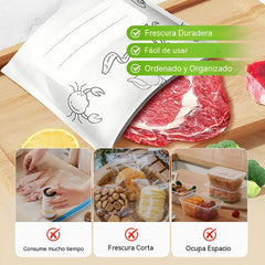 🔥Pack 30 uds | 10 Grande+10 Mediano+10 Pequeño🔥 Bolsa de Conservación de Aluminio Antibacteriana con Cremallera, Reutilizable para Refrigeración y Congelación