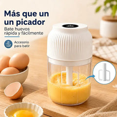 ✨⚡ Mini Picadora Eléctrica Multifuncional Inalámbrica | Pica ajo fácilmente, tritura carne rápido, ideal para cocinar y preparar papillas para bebés 🥣🍖🧄