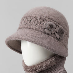 🔥🧶Sombrero + bufanda🧶 Compañero cálido en invierno: gorro de lana de punto cálido