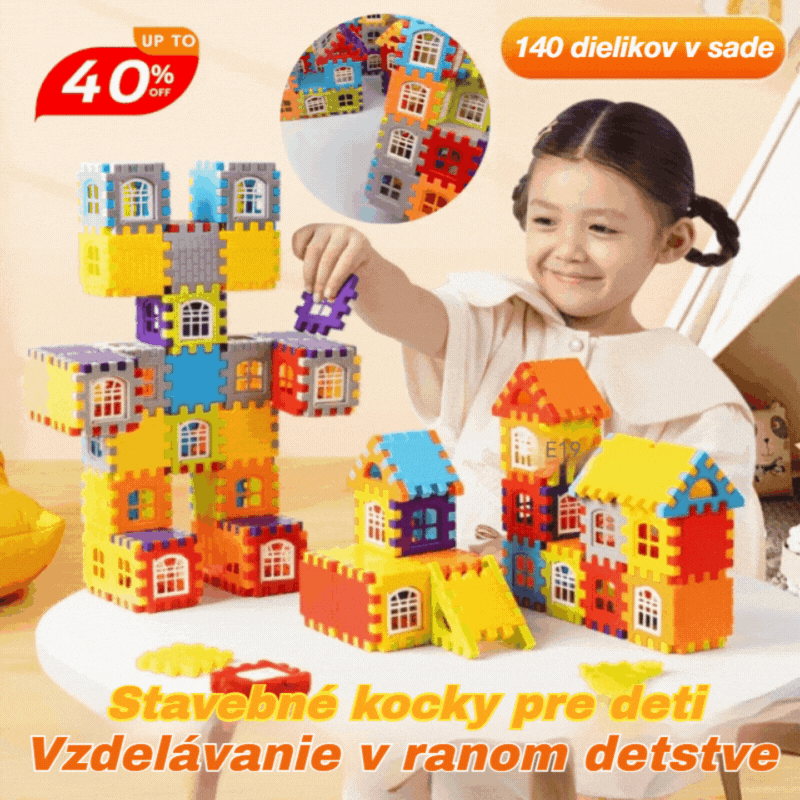 🎁🧩【140 kusov】 Vzdelávacie hračky zo stavebníc