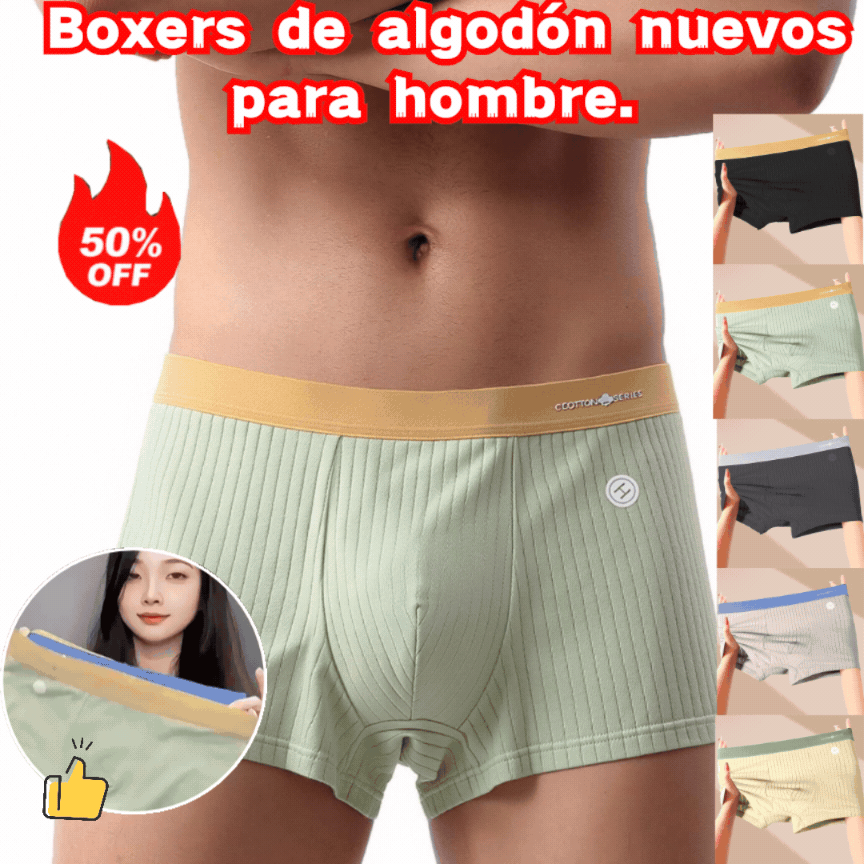 🔥【6 piezas】Calzoncillos bóxer transpirables para hombre