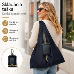 🔥Posledný deň špeciálnej ponuky, využite zľavu 49%! 👜✨Skladacia nákupná taška s kľúčenkou, ekologická a opakovane použiteľná látková taška.