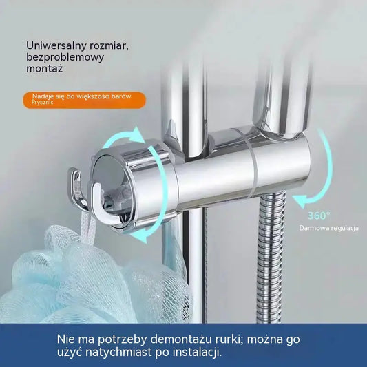 🚿 Uniwersalny uchwyt prysznicowy – nie wymaga wiercenia | Montaż w 3 sekundy, super wytrzymały i idealnie dopasowany