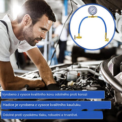🔧❄️ Hadice pro doplňování chladiva R134a AC s manometrem – Těsná, snadno čitelná a kompatibilní s klimatizacemi pro automobily, nákladní vozy nebo domácími klimatizacemi – Bezpečné doplňování svépomocí 🚗