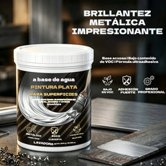 Pintura plateada al agua para reacondicionamiento mecánico.