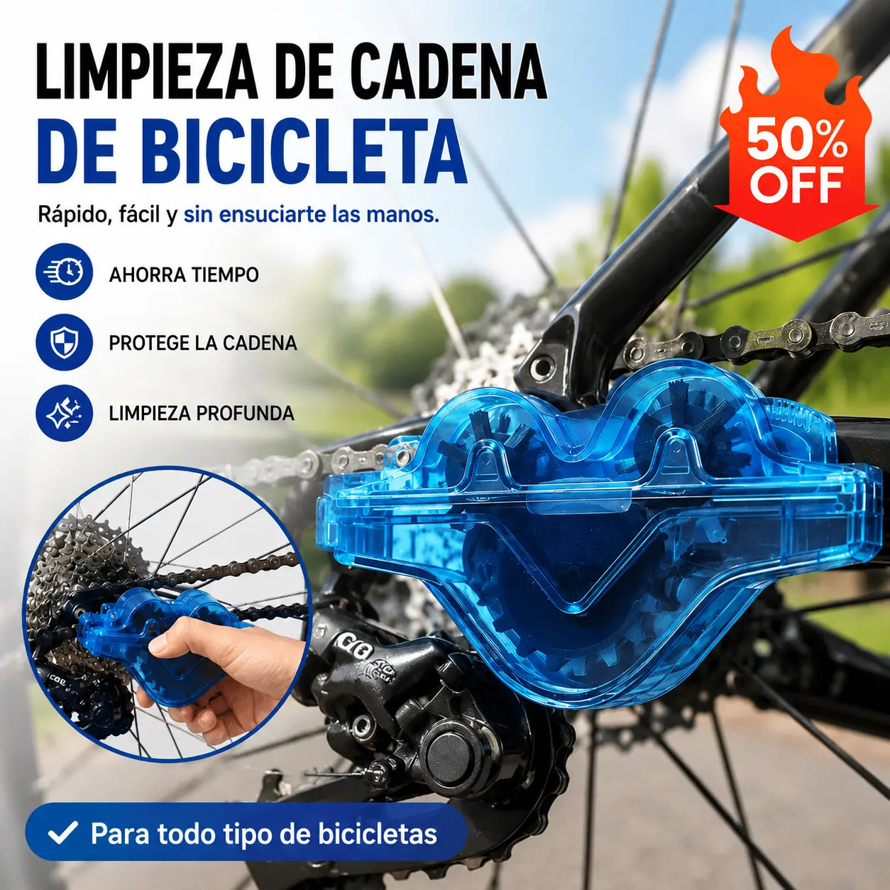 🔥Herramientas para limpiar cadenas de bicicletas