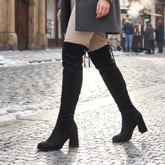 👢 Dámské kozačky nad kolena 👢 – Okamžitě vyzařujte eleganci!