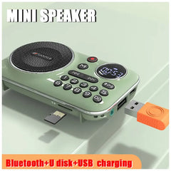 【💥Poslední den, sleva 50 %!】✨Přenosné rádio s Bluetooth, hudební přehrávač, podporuje paměťové karty a USB flash disky.