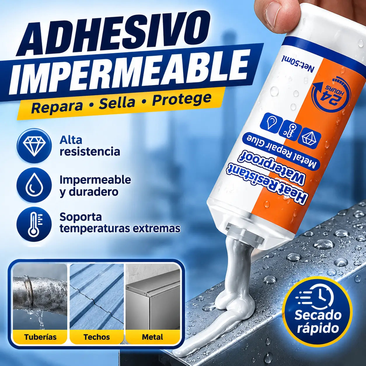 【🔥2 juego】Adhesivo para reparación de metales, adhesivo para reparación de piezas fundidas