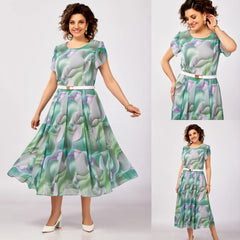 🔥🥰【S-5XL】Vestido de gasa nuevo y elegante de alta calidad