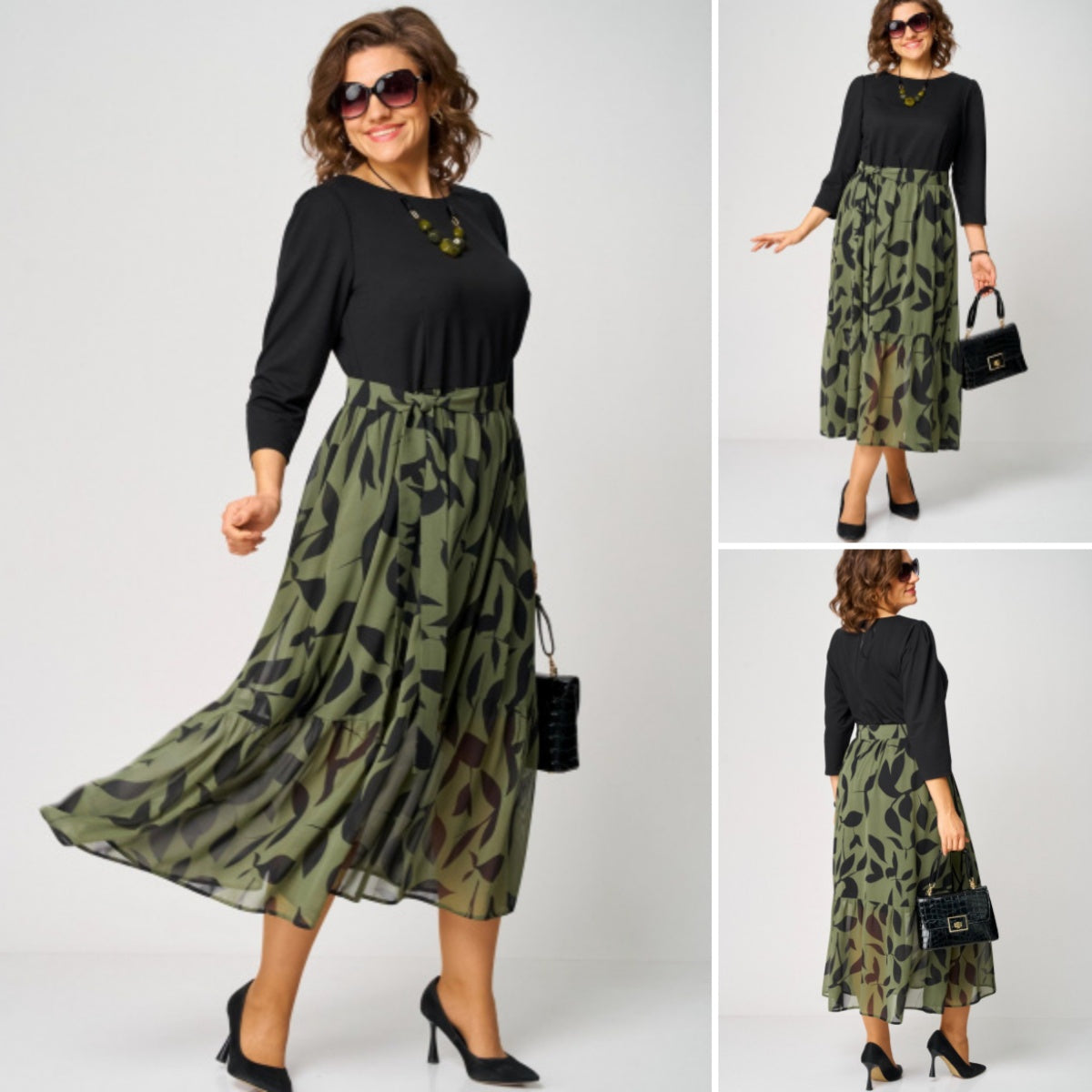 【S-5XL】Nuevo vestido con diseño de paneles y cintura ajustada, que realza la figura y estiliza tu silueta. 🌺