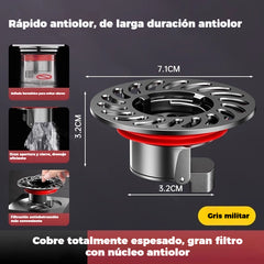 🔥¡Compra 1 y llévate 1 GRATIS!（2 piezas）🔥 Desagüe universal de latón para suelo con núcleo desodorizante antiolor 🚿✨
