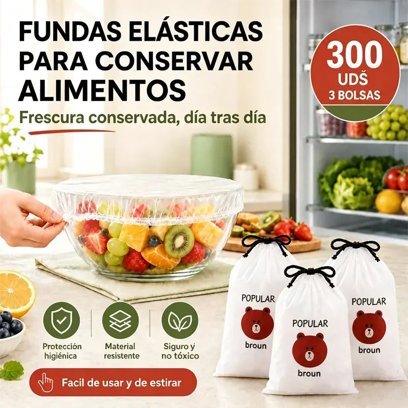 🔥(300 unidades)🍽️Funda de plástico antibacteriana extragrande y gruesa apta para uso alimentario