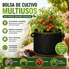 🌱【Paquete de 5】🌿Bolsas de cultivo de 5 galones — Macetas de tela transpirable de alta resistencia con asas🧺🏡